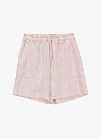 Fabrika Standart Bel Relaxed Bej Kadın Şort F5SL-SHT0027