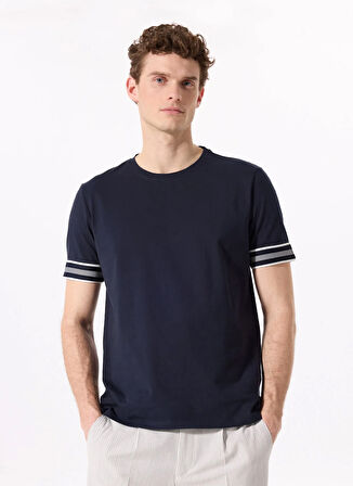 Lacivert Erkek Basic %100 Pamuk T-Shirt F5SM-TST 2738