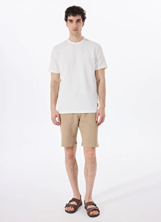 Discovery Expedition D5SM-SHT3755 Deve Tüyü Lastikli Bel Relaxed Düz Erkek Şort