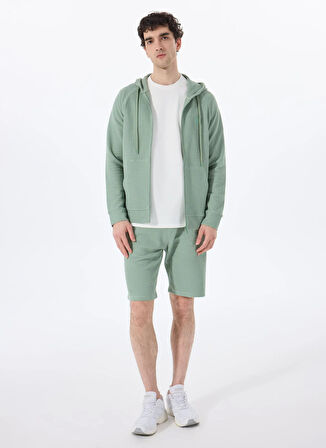 Discovery Expedition D5SM-SHT3755 Açık Haki Lastikli Bel Relaxed Düz Erkek Şort