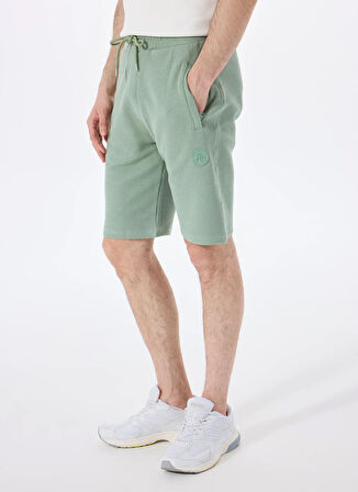 Discovery Expedition D5SM-SHT3755 Açık Haki Lastikli Bel Relaxed Düz Erkek Şort