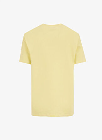D5SM-TST3987 Sarı Bisiklet Yaka Relaxed Baskılı Erkek T-Shirt