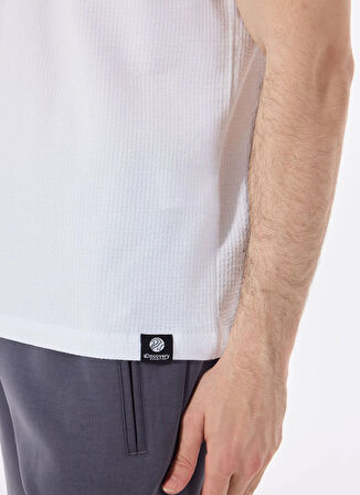 Discovery Expedition D5SM-TST3807 Beyaz Relaxed Düz Erkek Polo T-Shirt