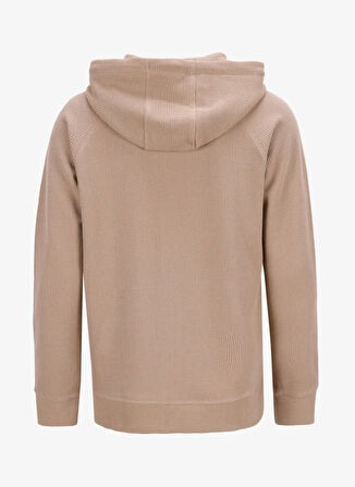 Discovery Expedition D5SM-SWT3754 Deve Tüyü Kapüşon Yaka Relaxed Düz Erkek Sweatmont