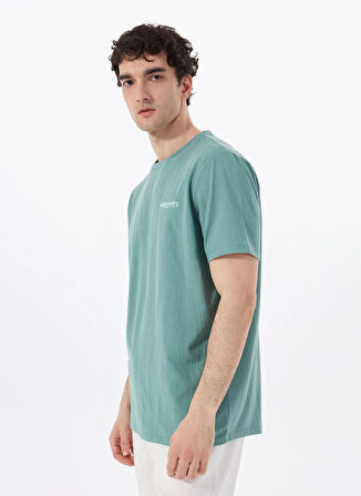 Discovery Expedition D5SM-TST3883 Açık Haki Bisiklet Yaka Relaxed Düz Erkek T-Shirt