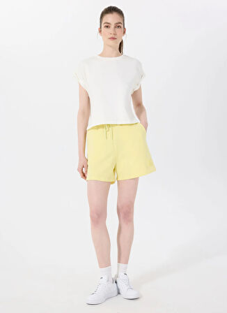 Discovery Expedition D5SL-SHT3516 Sarı Lastikli Bel Relaxed Düz Kadın Şort