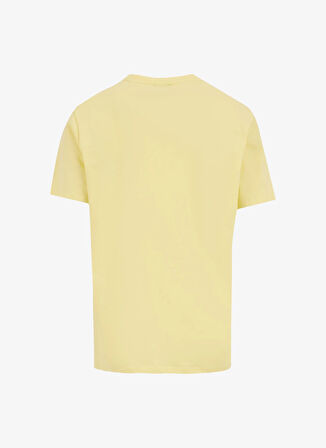 D5SM-TST3736 Sarı Bisiklet Yaka Relaxed Baskılı Erkek T-Shirt