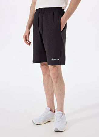 Discovery Expedition D5SM-SHT3720 Siyah Lastikli Bel Relaxed Düz Erkek Şort