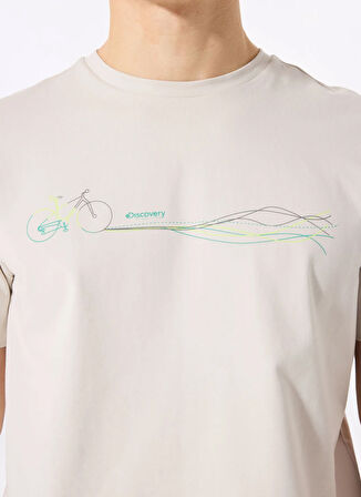 D5SM-TST3707 Taş Bisiklet Yaka Relaxed Fit Baskılı T-Shirt