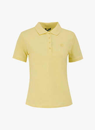 Discovery Expedition D5SL-TST3598 Sarı Basic Düz Kadın Polo T-Shirt