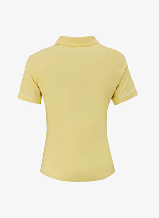Discovery Expedition D5SL-TST3598 Sarı Basic Düz Kadın Polo T-Shirt