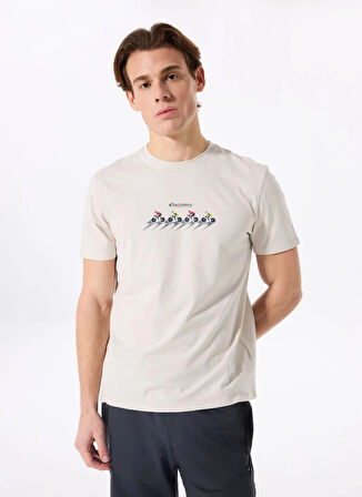 D5SM-TST3700 Taş Bisiklet Yaka Relaxed Baskılı Erkek T-Shirt