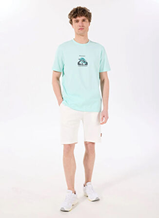 Discovery Expedition D5SM-TST3709 Mint Bisiklet Yaka Relaxed Baskılı Erkek T-Shirt