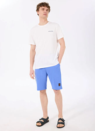 Discovery Expedition D5SM-TST3798 Beyaz Bisiklet Yaka Relaxed Baskılı Erkek T-Shirt