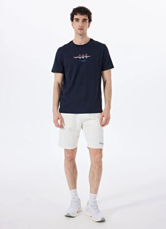Discovery Expedition D5SM-TST3793 Lacivert Bisiklet Yaka Relaxed Baskılı Erkek T-Shirt