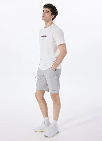 Discovery Expedition D5SM-TST3793 Beyaz Bisiklet Yaka Relaxed Baskılı Erkek T-Shirt