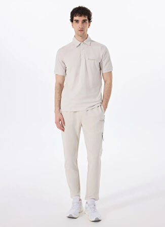 Discovery Expedition D5SM-TST3713 Taş Relaxed Düz Erkek Polo T-Shirt
