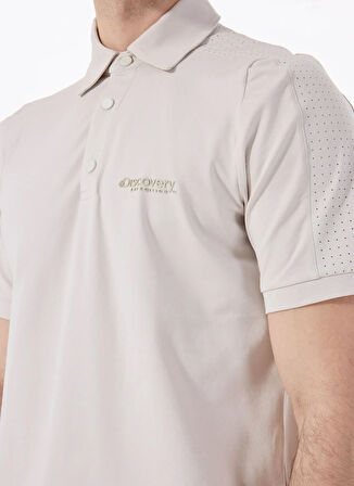 Discovery Expedition D5SM-TST3713 Taş Relaxed Düz Erkek Polo T-Shirt