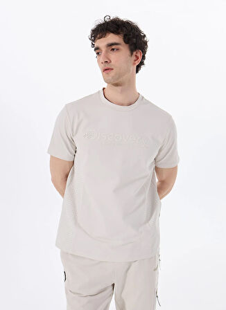 Discovery Expedition D5SM-TST3714 Taş Bisiklet Yaka Relaxed Baskılı Erkek T-Shirt