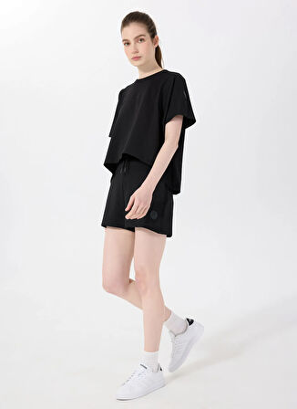 Discovery Expedition D5SL-SHT3575 Siyah Lastikli Bel Relaxed Düz Kadın Şort