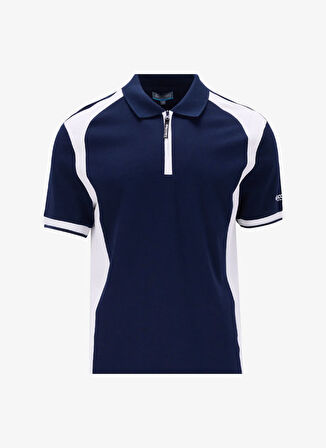 Discovery Expedition D5SM-TST3804 Lacivert - Beyaz Relaxed Düz Erkek Polo T-Shirt