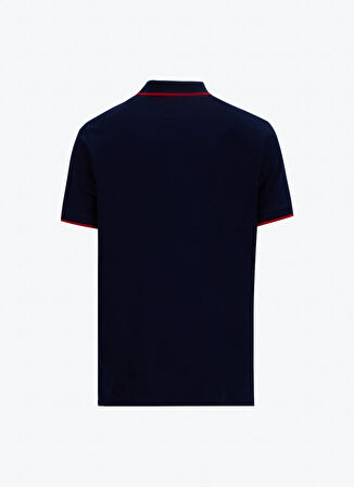 Discovery Expedition D5SM-TST3805 Lacivert - Kırmızı Relaxed Düz Erkek Polo T-Shirt