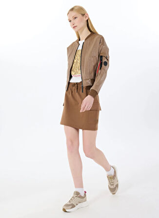 Discovery Expedition D5SL-ETK3580 Kahve Relaxed Düz Kadın Etek