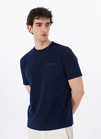 Discovery Expedition D5SM-TST3843 Lacivert Bisiklet Yaka Relaxed Düz Erkek T-Shirt