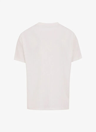 D5SM-TST3841 Ekru Bisiklet Yaka Relaxed Baskılı Erkek T-Shirt