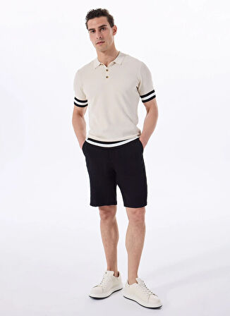 Fabrika Comfort Polo Yaka Regular Fit Jakarlı Bej Erkek Kazak FC5SM-KZK 2567