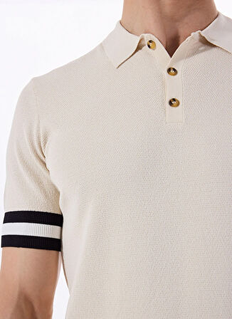 Fabrika Comfort Polo Yaka Regular Fit Jakarlı Bej Erkek Kazak FC5SM-KZK 2567