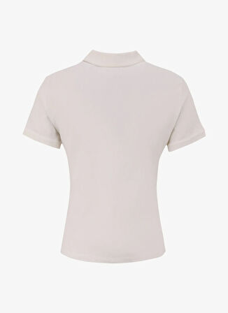 Discovery Expedition D5SL-TST3598 Beyaz Düz Kadın Polo T-Shirt