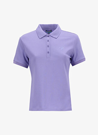 Discovery Expedition D5SL-TST3598 Lila Basic Düz Kadın Polo T-Shirt