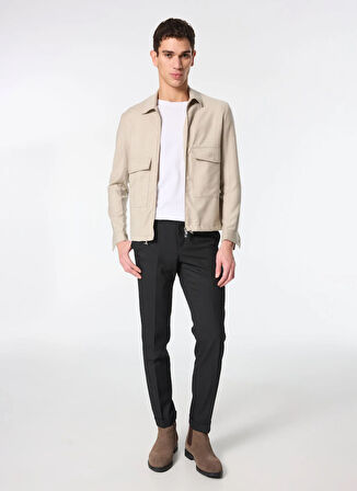 Bej Erkek Slim Fit Gömlek Ceket SB17.IRP3.U100