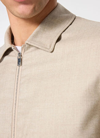 Bej Erkek Slim Fit Gömlek Ceket SB17.IRP3.U100