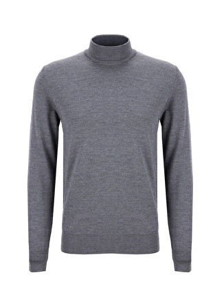 Tombolini Yarım balıkçı Yaka Slim Fit Gri Erkek Kazak WM19.ZMG9.U815