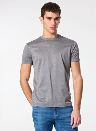 Tombolini Bisiklet Yaka Gri Erkek T-Shirt WJ30.ZJ80.U810