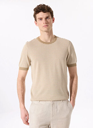 Deve Tüyü Erkek Bisiklet Basic Çizgili Kazak F5SM-KZK 2048