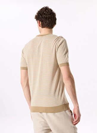 Deve Tüyü Erkek Bisiklet Basic Çizgili Kazak F5SM-KZK 2048