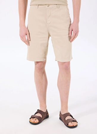 Bej Erkek Relaxed Baskılı Şort D5SM-SHT3829