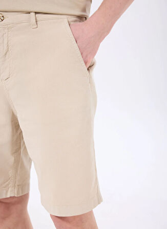 Bej Erkek Relaxed Baskılı Şort D5SM-SHT3829