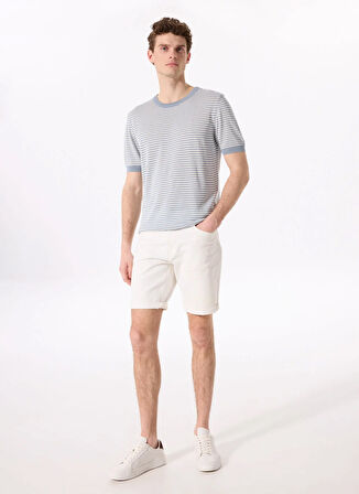 Mavi Erkek Bisiklet Basic Çizgili Kazak F5SM-KZK 2048