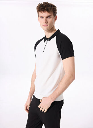 Beyaz Erkek Polo Yaka Basic Kazak F5SM-KZK 2073