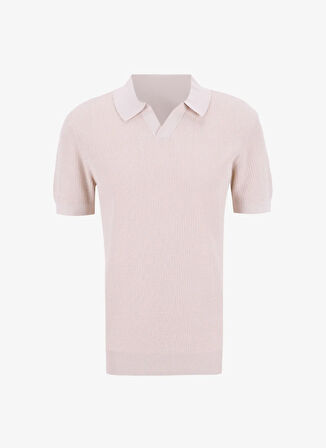 Fabrika Polo Yaka Basic Jakarlı Vizon Erkek Kazak F5SM-KZK 2087