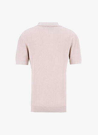 Fabrika Polo Yaka Basic Jakarlı Vizon Erkek Kazak F5SM-KZK 2087