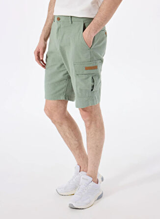 Discovery Expedition D5SM-SHT3827 Açık Haki Normal Bel Relaxed Düz Erkek Şort