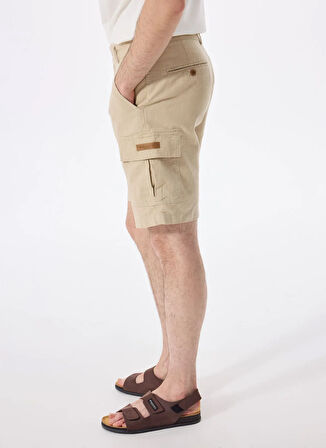 Discovery Expedition D5SM-SHT3827 Bej Normal Bel Relaxed Düz Erkek Şort