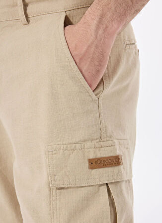 Discovery Expedition D5SM-SHT3827 Bej Normal Bel Relaxed Düz Erkek Şort
