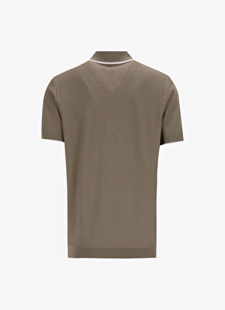 Fabrika Polo Yaka Basic Düz Haki Erkek Kazak F5SM-KZK 2079