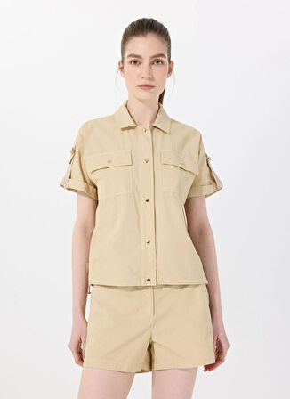 Discovery Expedition D5SL-SHT3626 Bej Normal Bel Relaxed Düz Kadın Şort